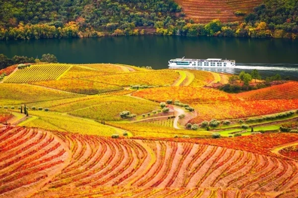 Scenic view of a historic Portuguese village and surrounding hills on a Jewish heritage route between Belmonte and the Douro Valley.